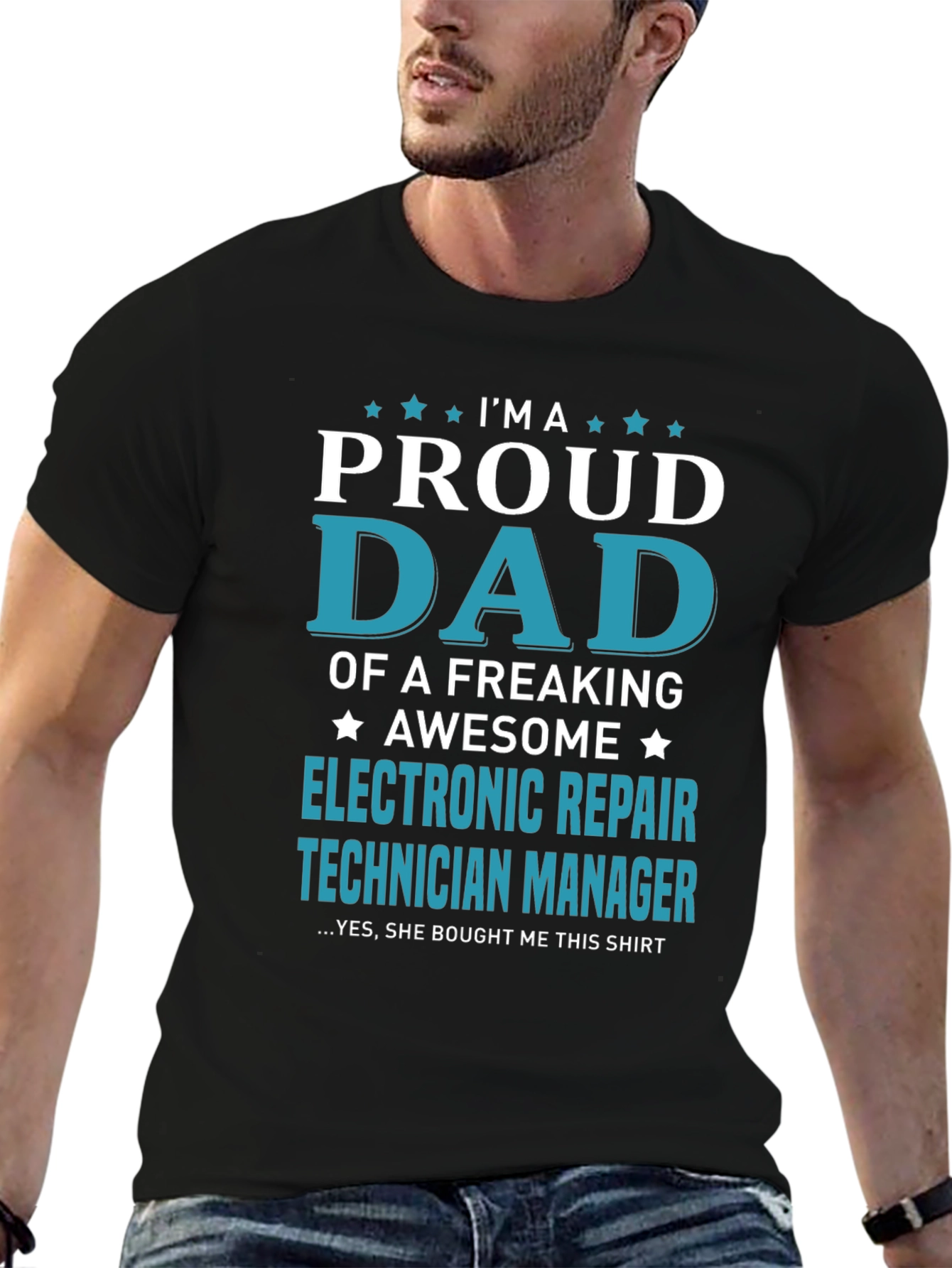 Proud Dad Electronic Repair Technician Manager T-Shirt