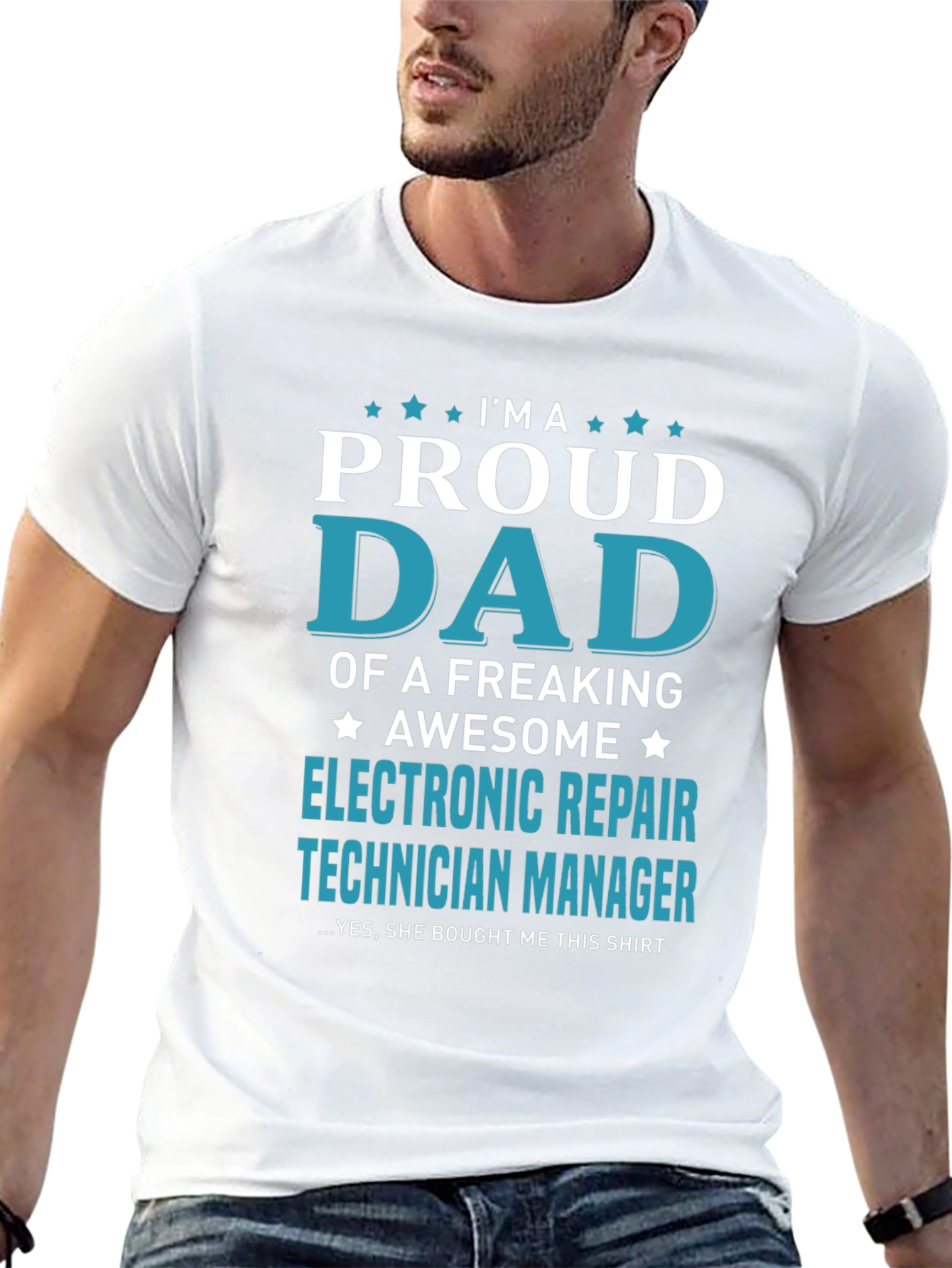 Proud Dad Electronic Repair Technician Manager T-Shirt