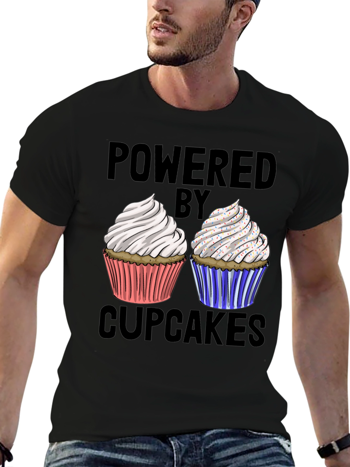 Powered By Cupcakes Graphic Tee