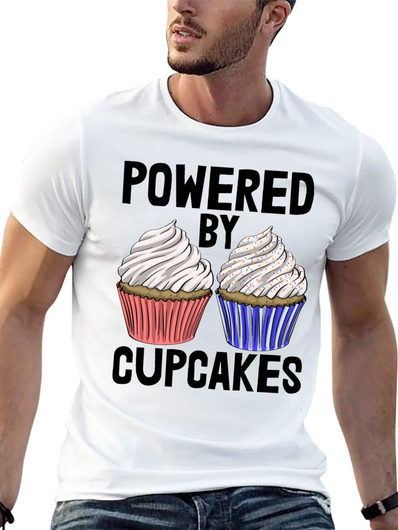 Powered By Cupcakes Graphic Tee