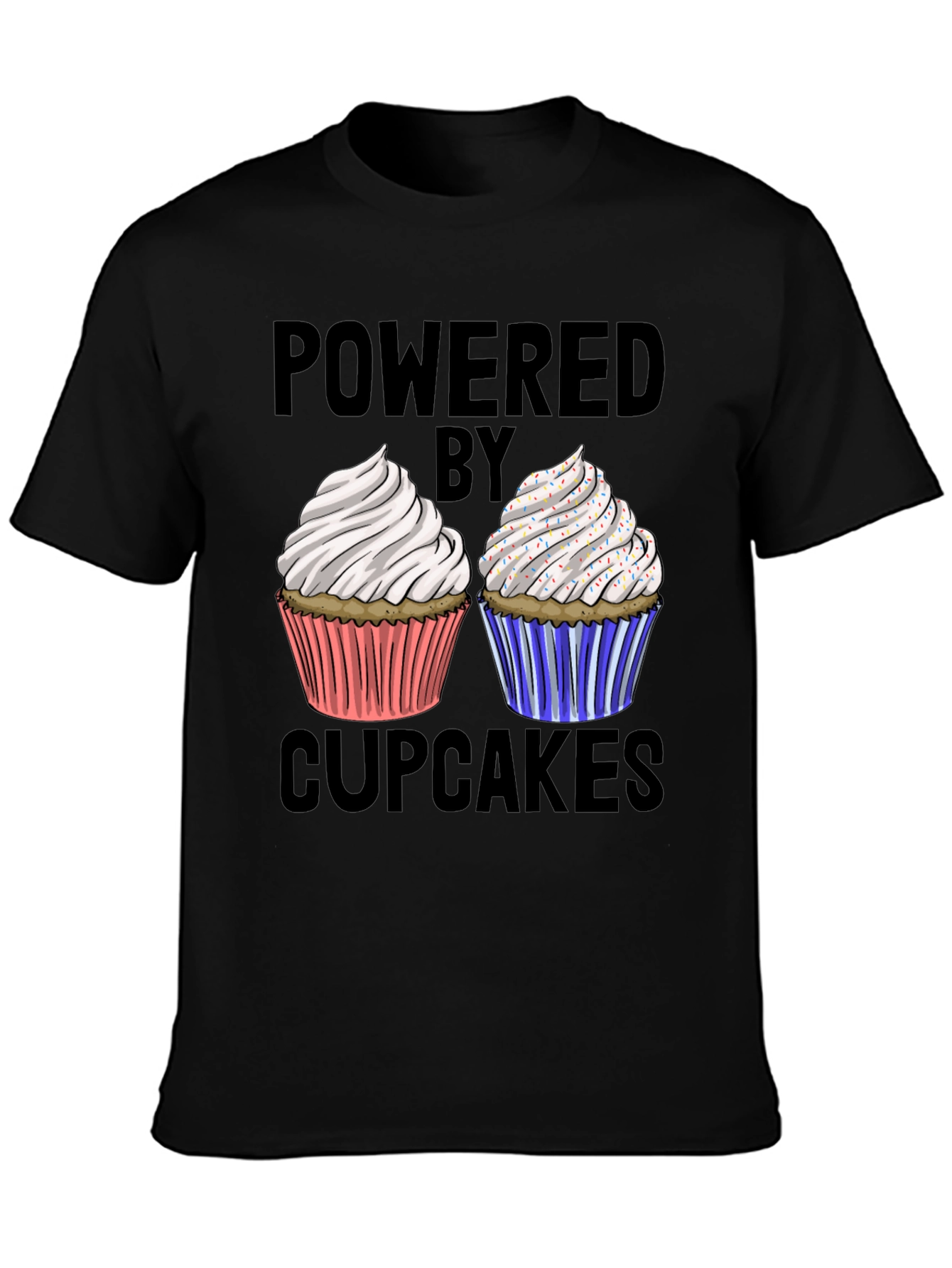 Powered By Cupcakes Graphic Tee