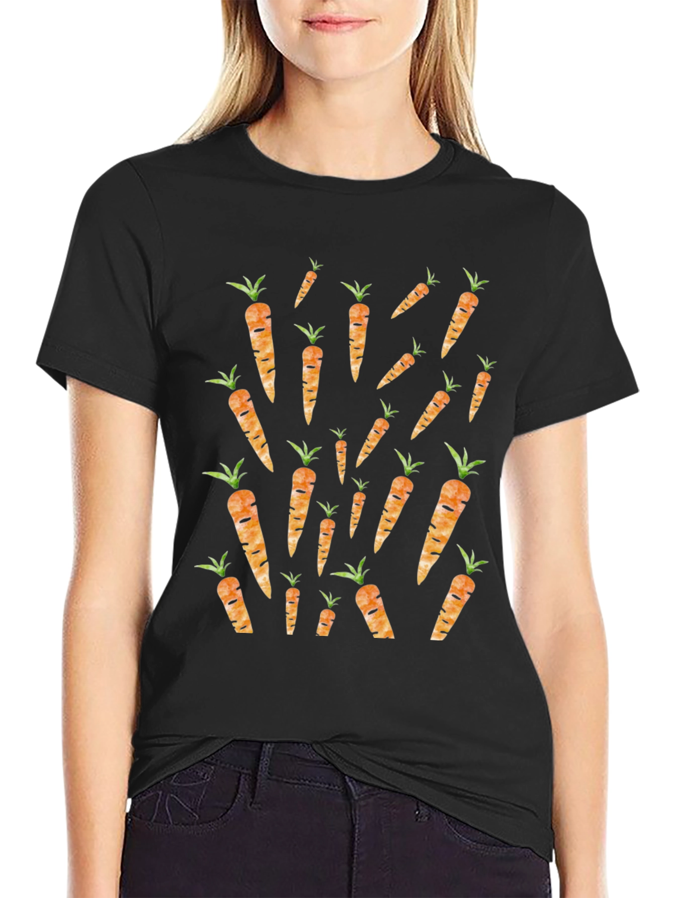 Carrot Pattern Graphic Tee
