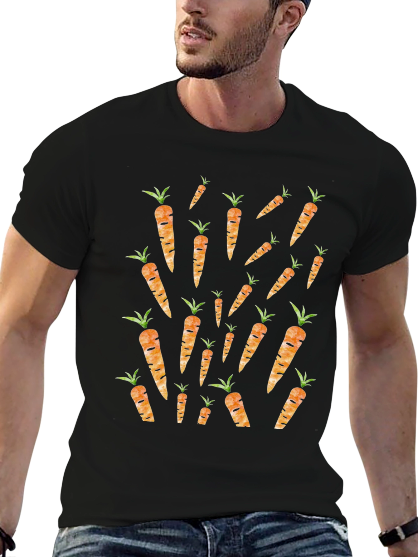 Carrot Pattern Graphic Tee