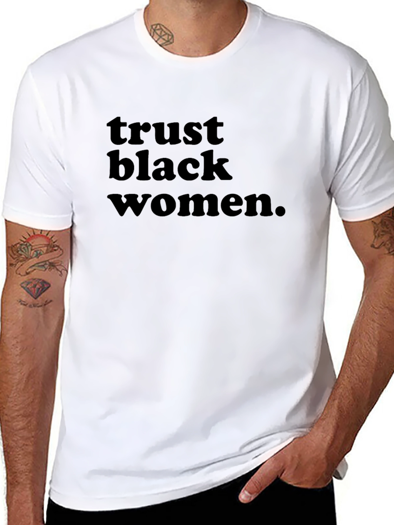 Trust Black Women Graphic Tee - Black T-Shirt