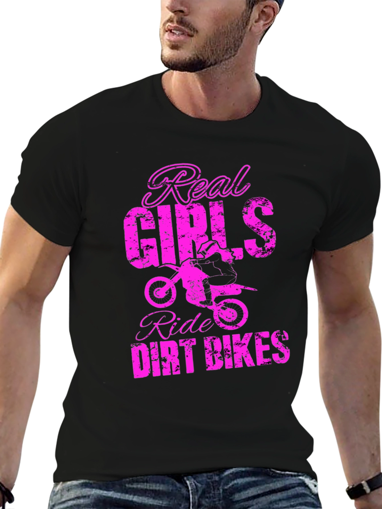 Real Girls Ride Dirt Bikes Graphic Tee