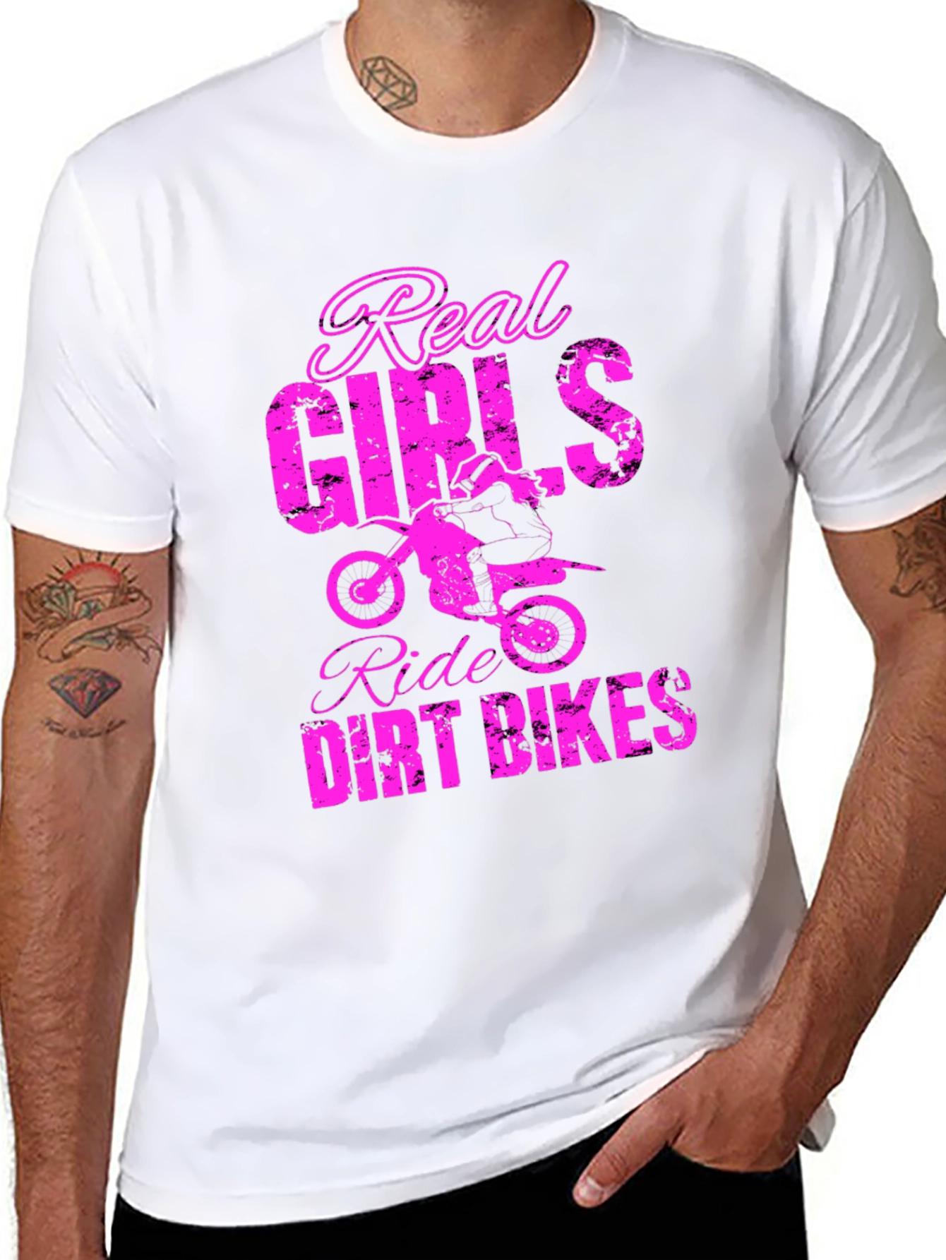 Real Girls Ride Dirt Bikes Graphic Tee