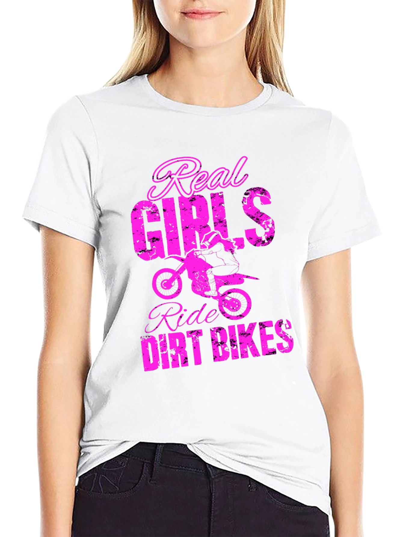 Real Girls Ride Dirt Bikes Graphic Tee