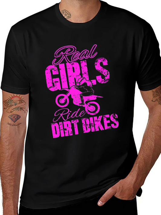 Real Girls Ride Dirt Bikes Graphic Tee