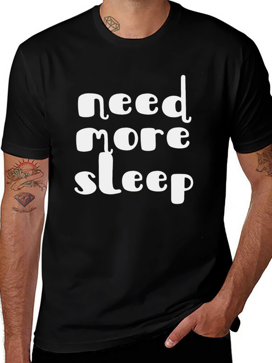 Need More Sleep Black Graphic Tee