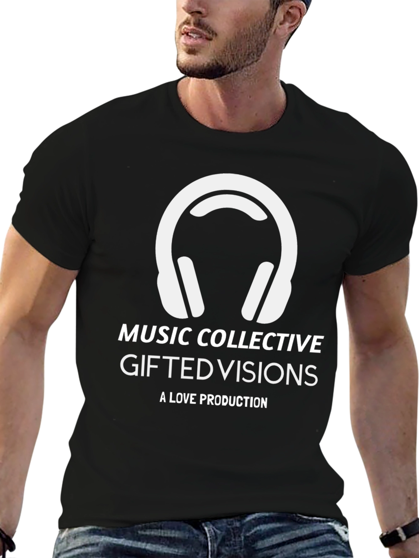 Music Collective T-Shirt: Gifted Visions Black Tee