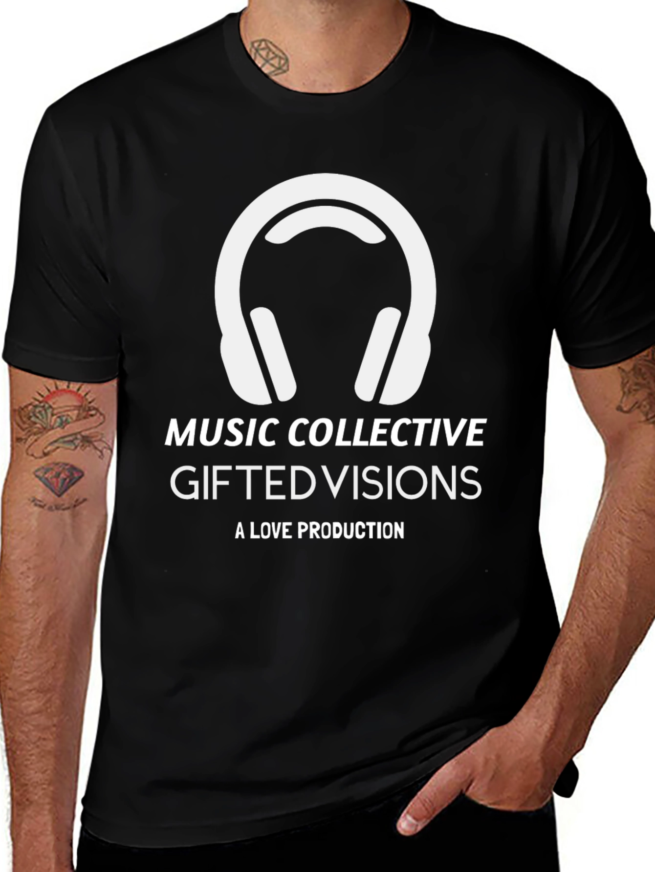 Music Collective T-Shirt: Gifted Visions Black Tee