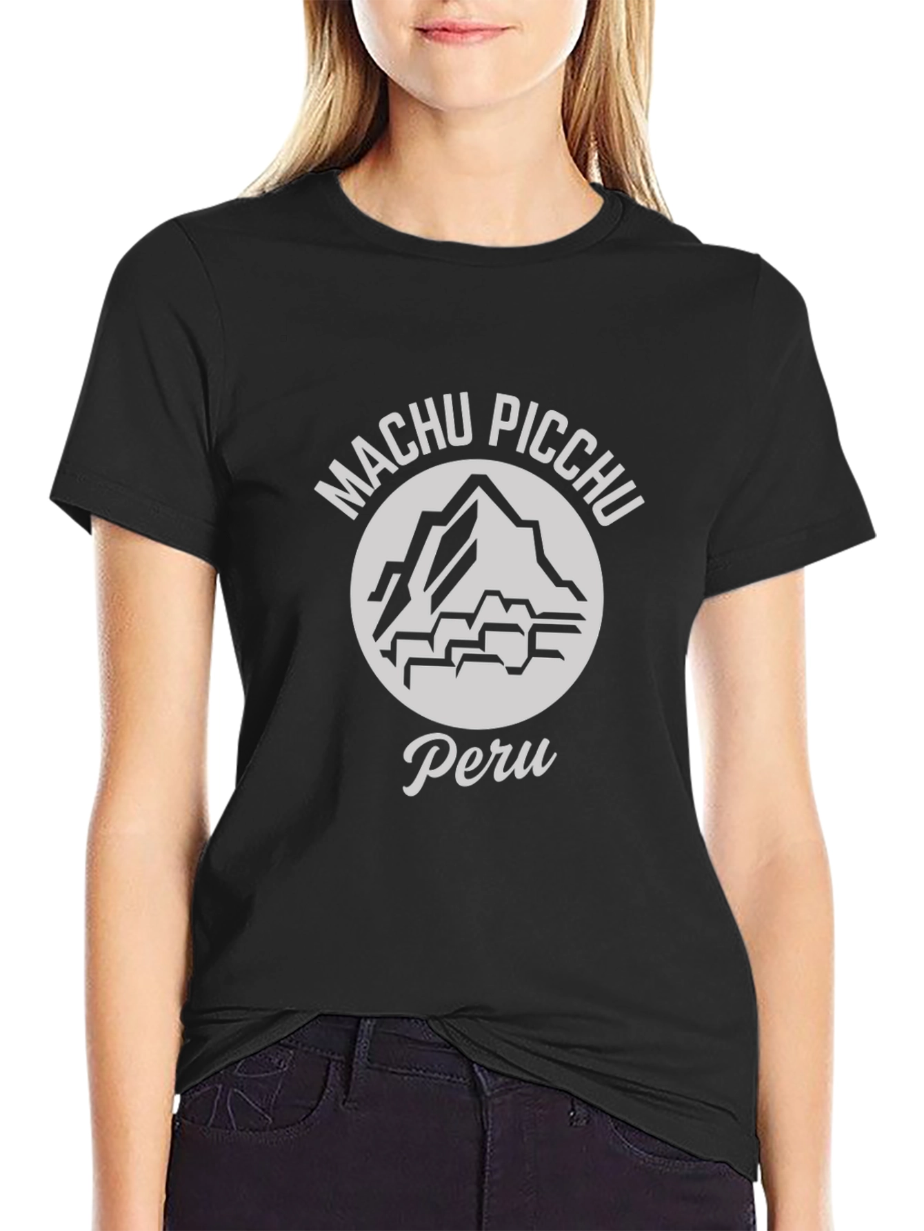 Machu Picchu Peru Graphic T-Shirt - Black