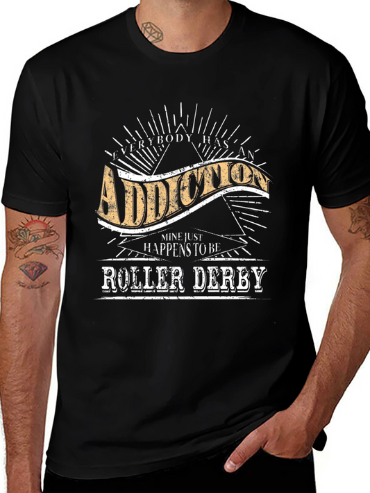 Roller Derby Addiction T-Shirt - Unisex Cotton Tee