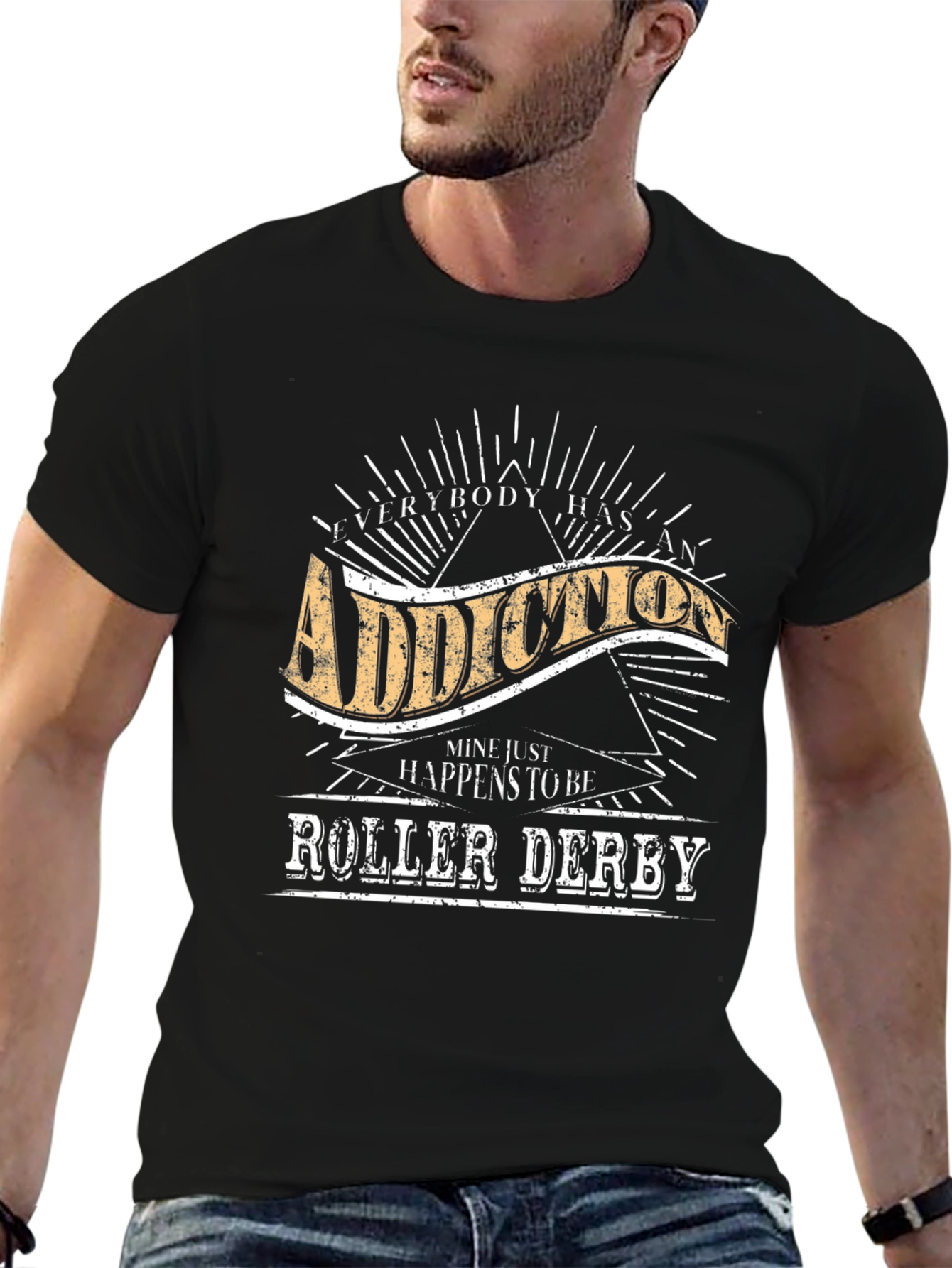 Roller Derby Addiction T-Shirt - Unisex Cotton Tee