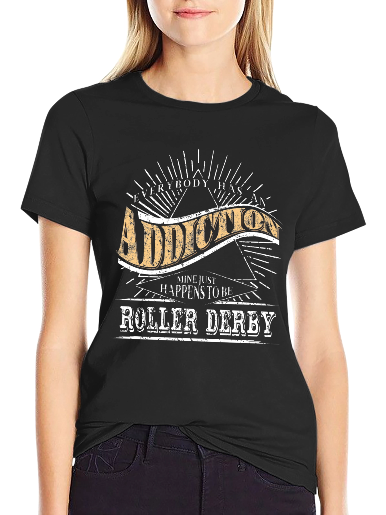 Roller Derby Addiction T-Shirt - Unisex Cotton Tee