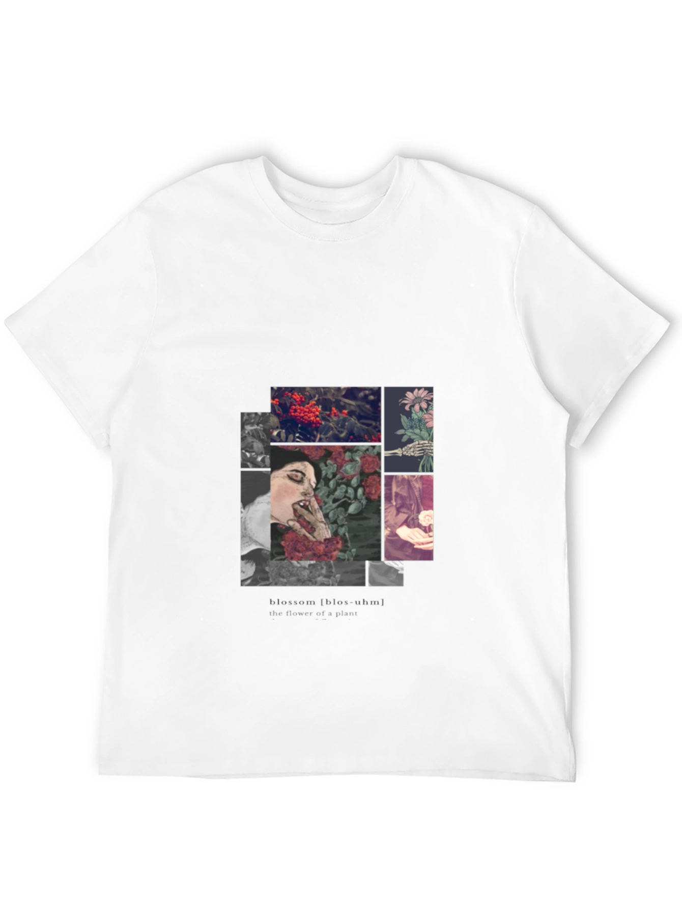 Blossom Graphic Print Black T-Shirt