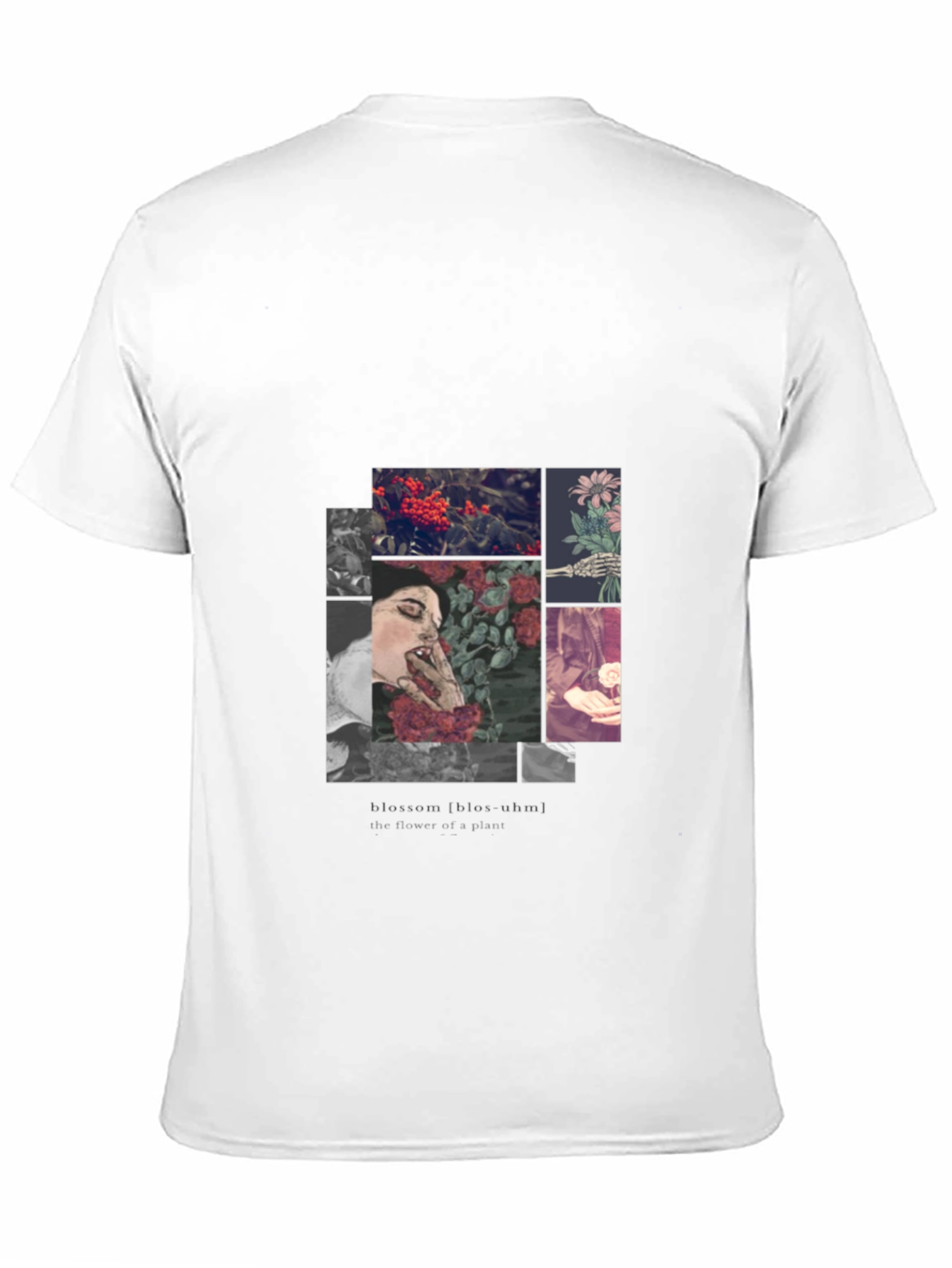Blossom Graphic Print Black T-Shirt