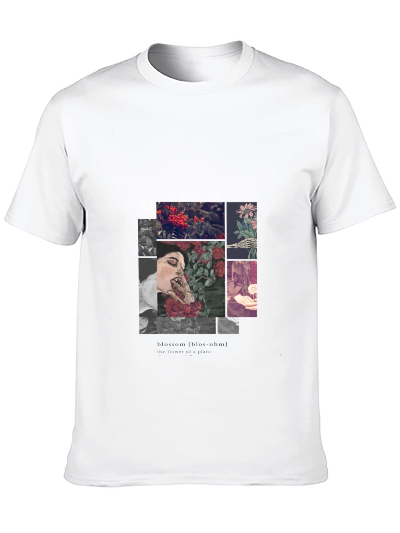 Blossom Graphic Print Black T-Shirt