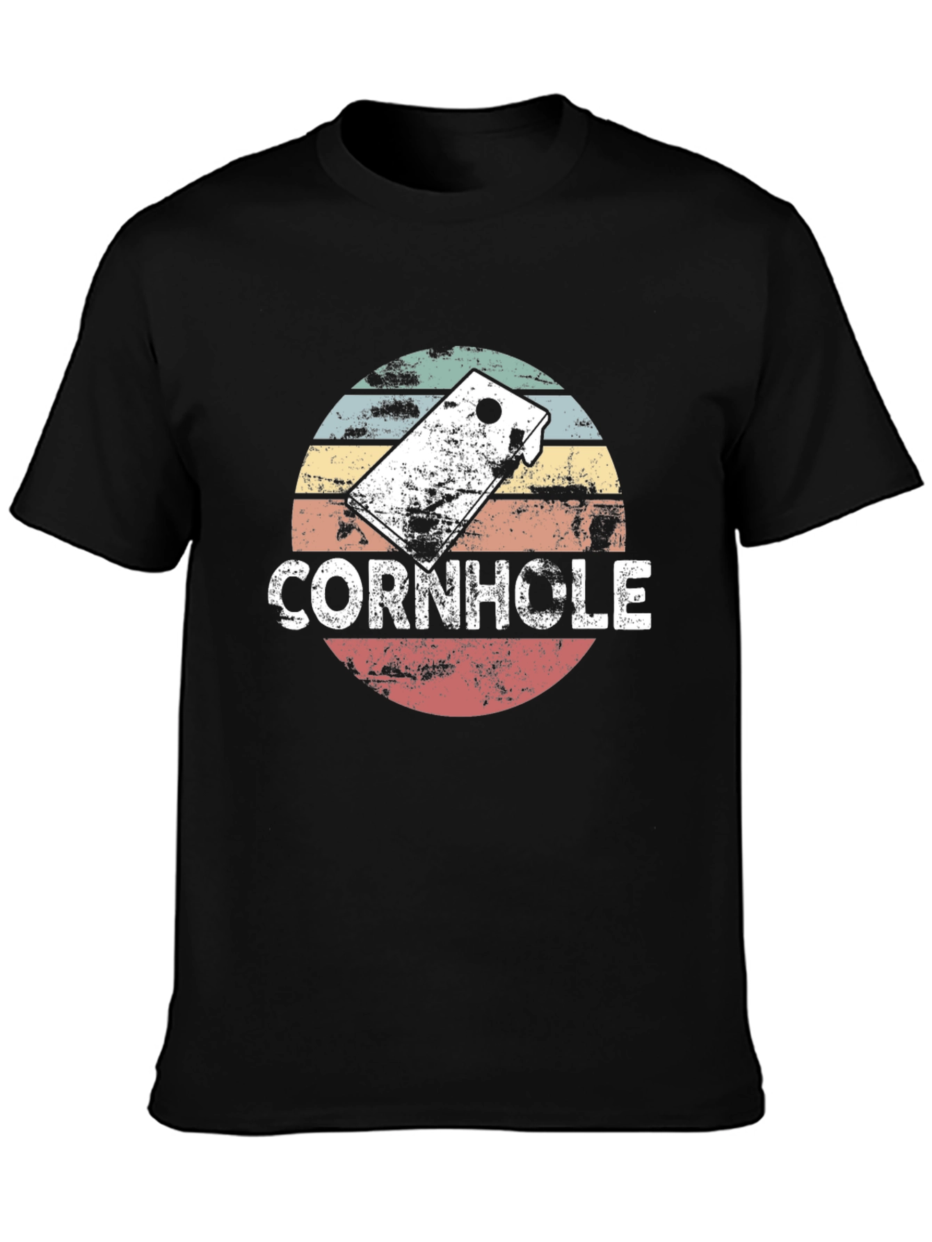 Retro Cornhole T-Shirt - Distressed Design