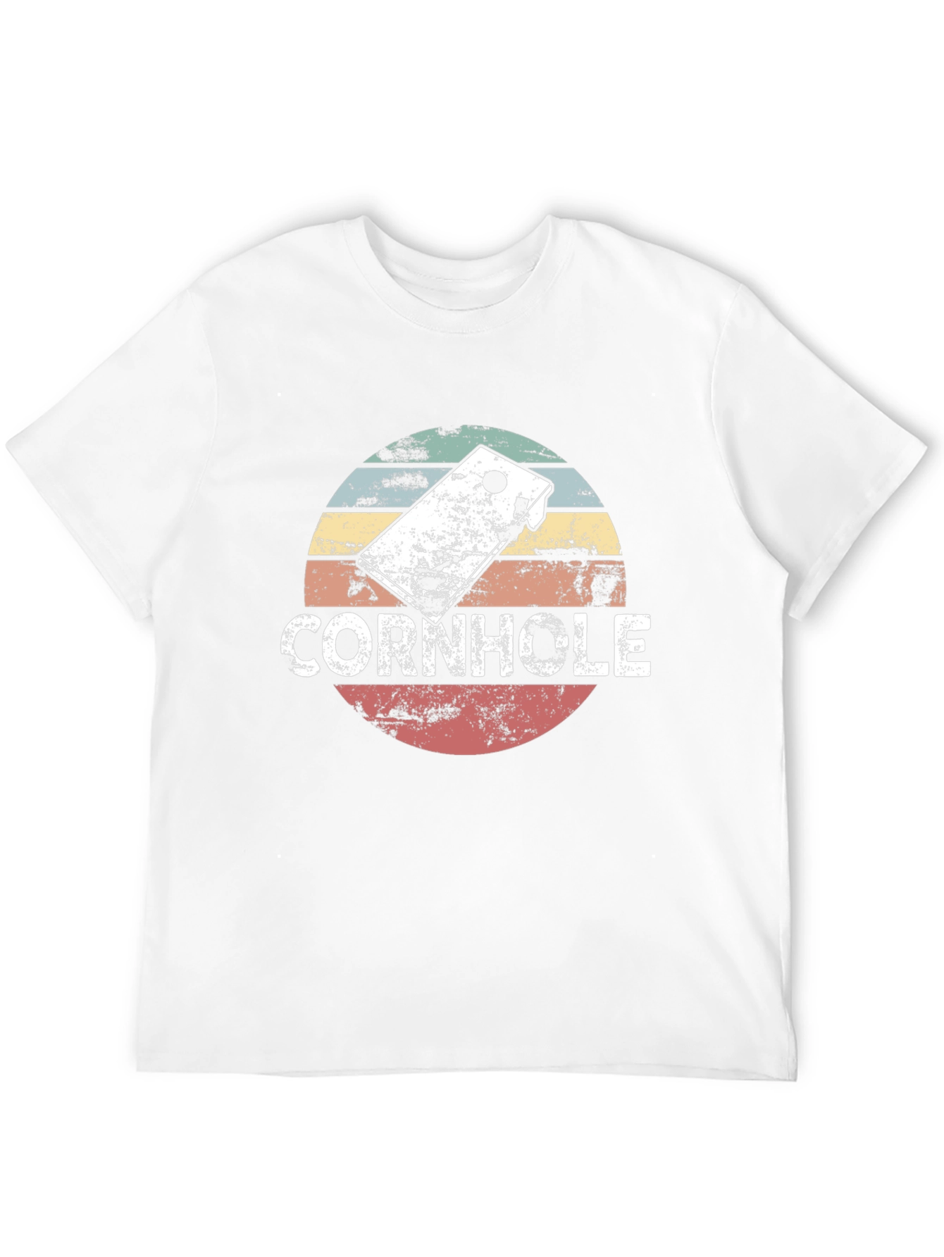 Retro Cornhole T-Shirt - Distressed Design