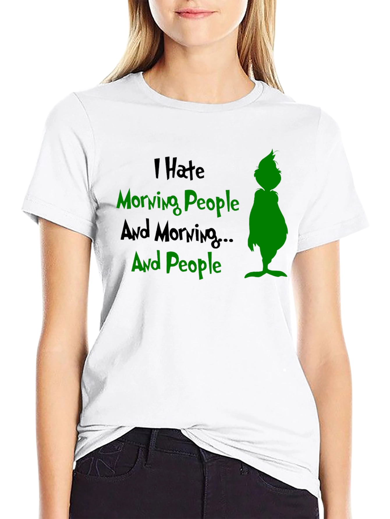 I Hate Morning People Grinch Graphic T-Shirt