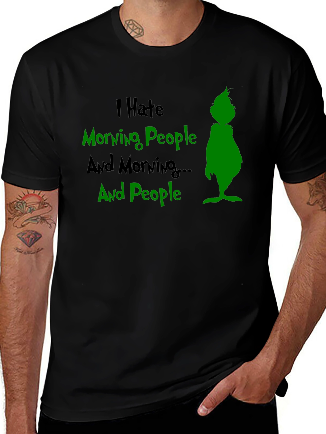 I Hate Morning People Grinch Graphic T-Shirt