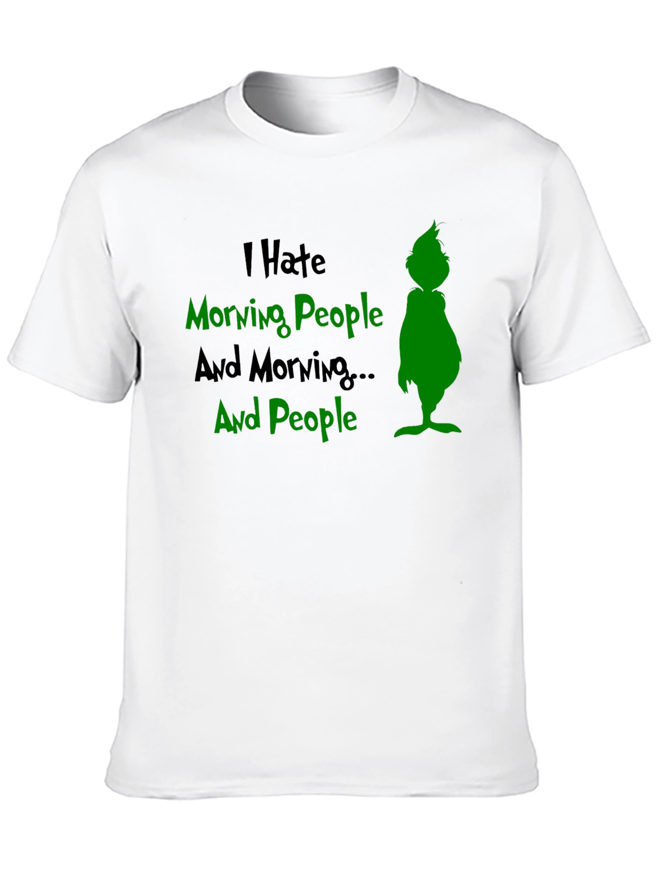 I Hate Morning People Grinch Graphic T-Shirt