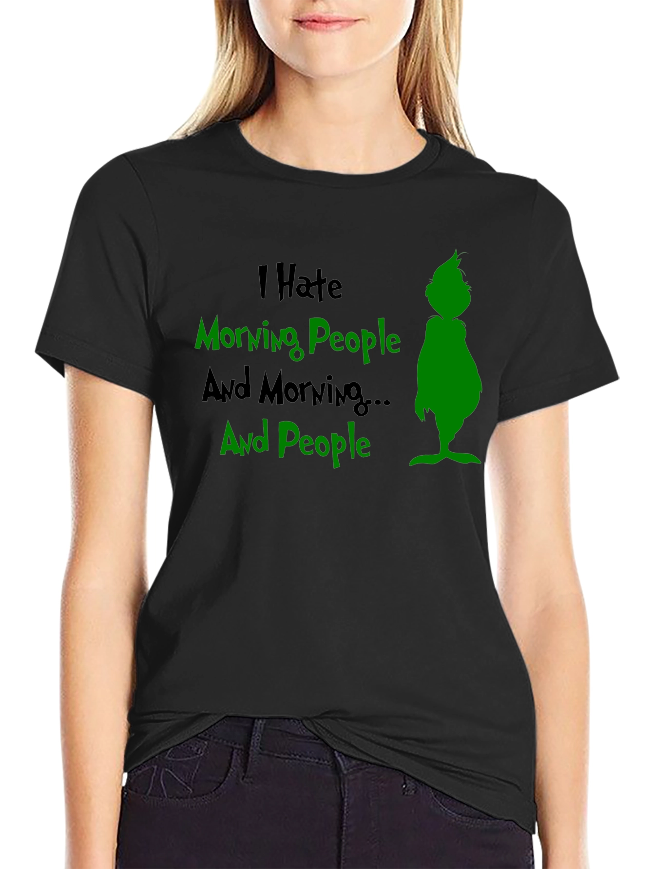 I Hate Morning People Grinch Graphic T-Shirt
