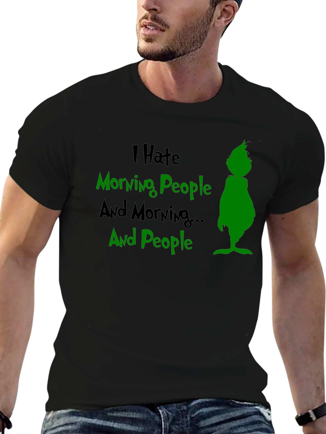 I Hate Morning People Grinch Graphic T-Shirt