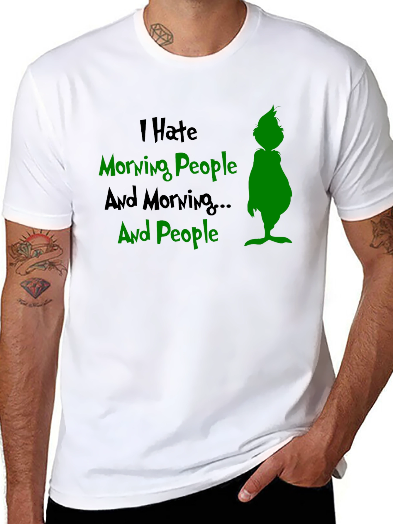 I Hate Morning People Grinch Graphic T-Shirt