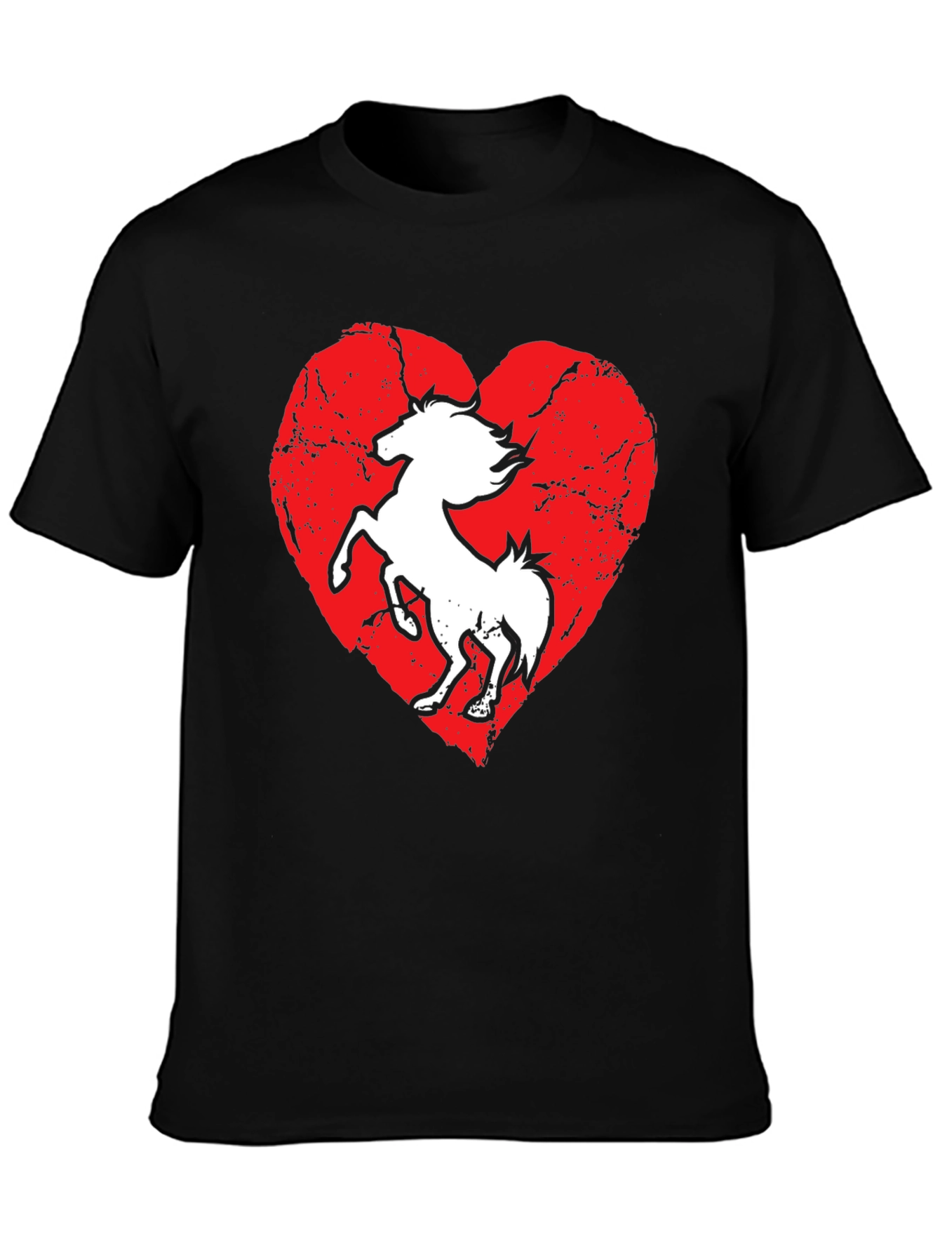 Horse Heart T-Shirt - Black Graphic Tee