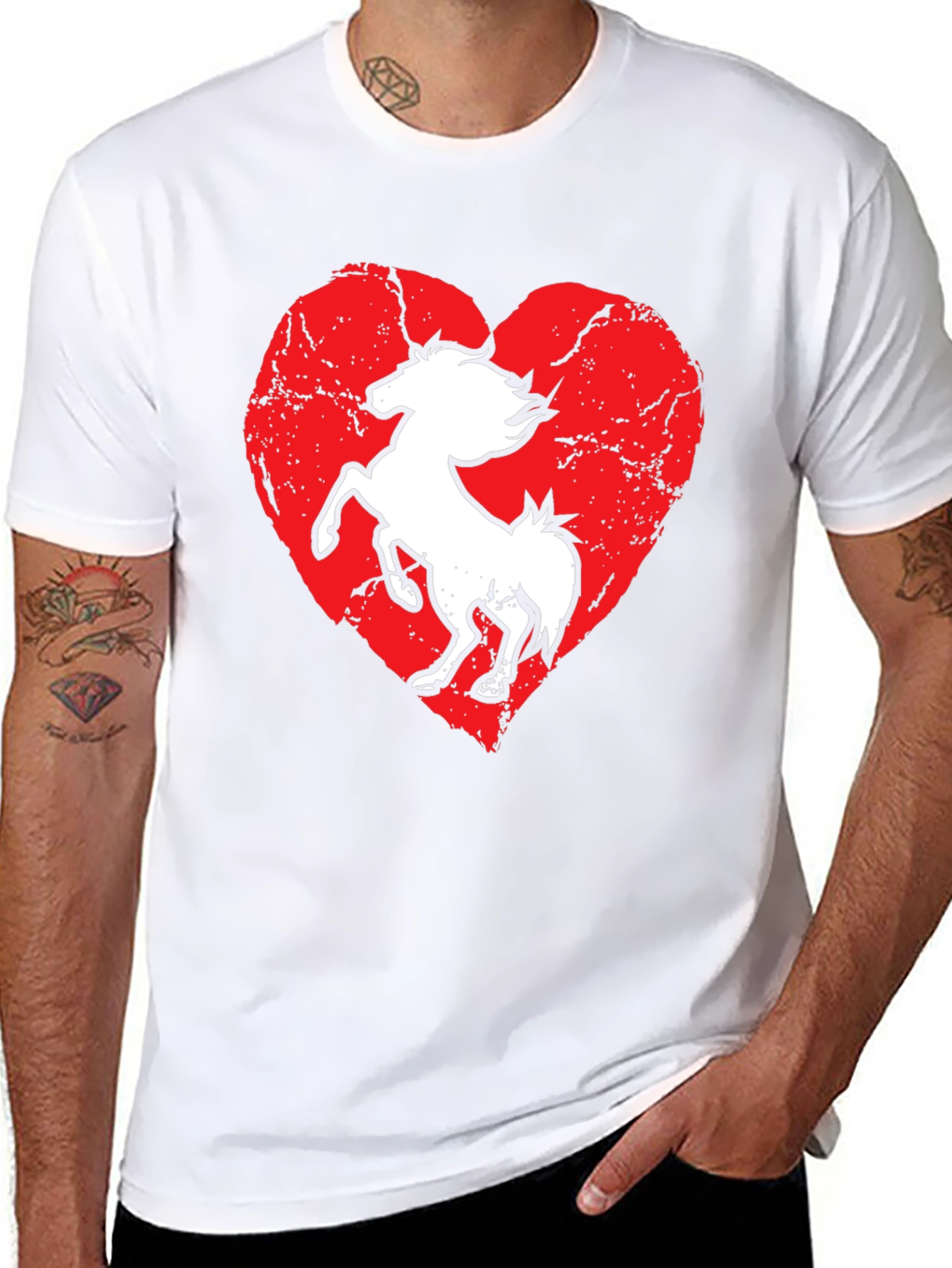 Horse Heart T-Shirt - Black Graphic Tee