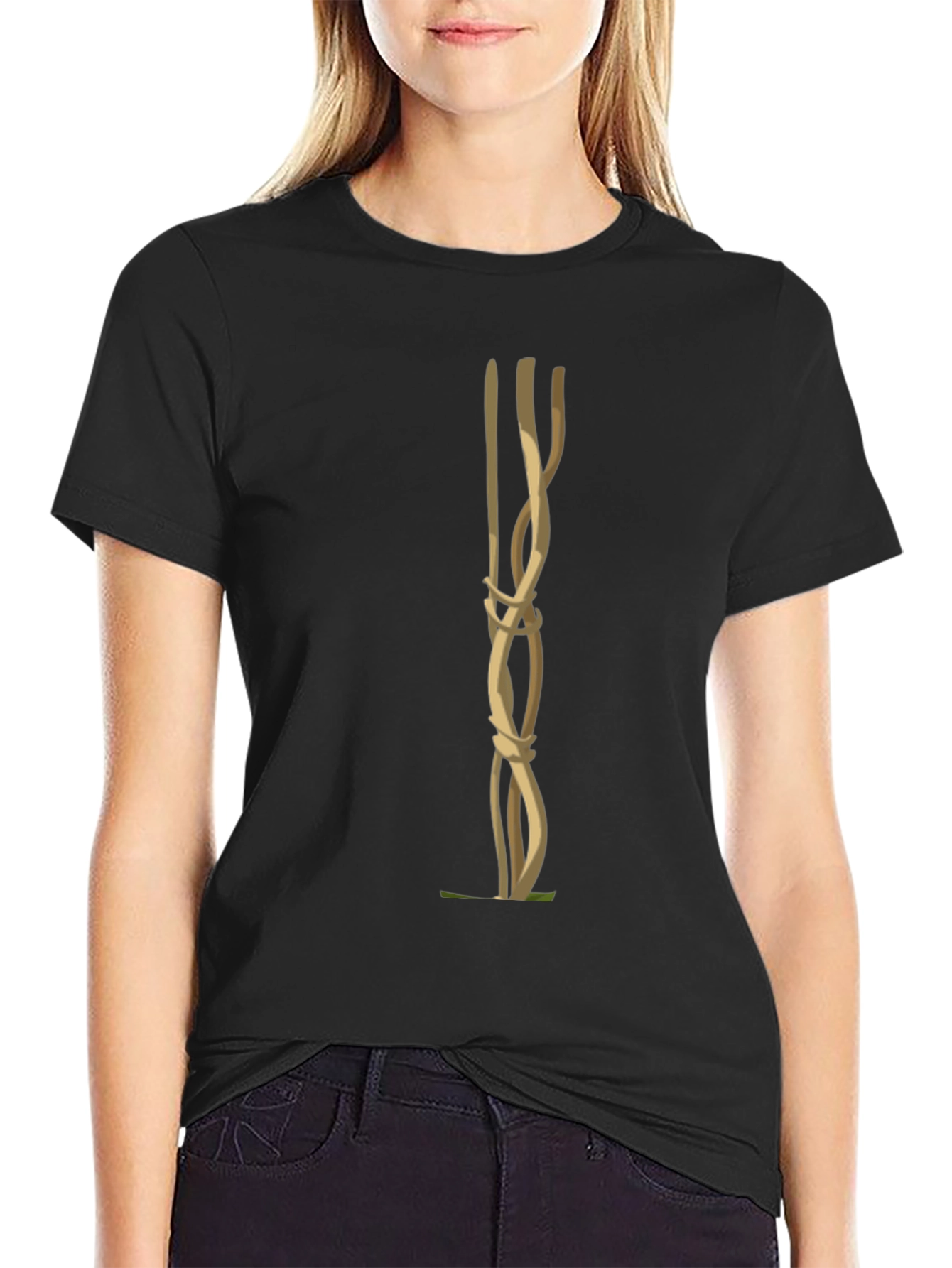 Abstract Vine Art Black T-Shirt