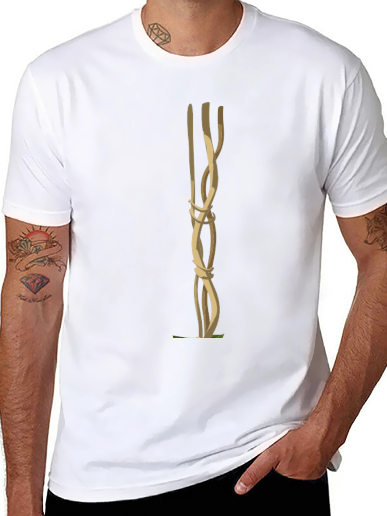 Abstract Vine Art Black T-Shirt