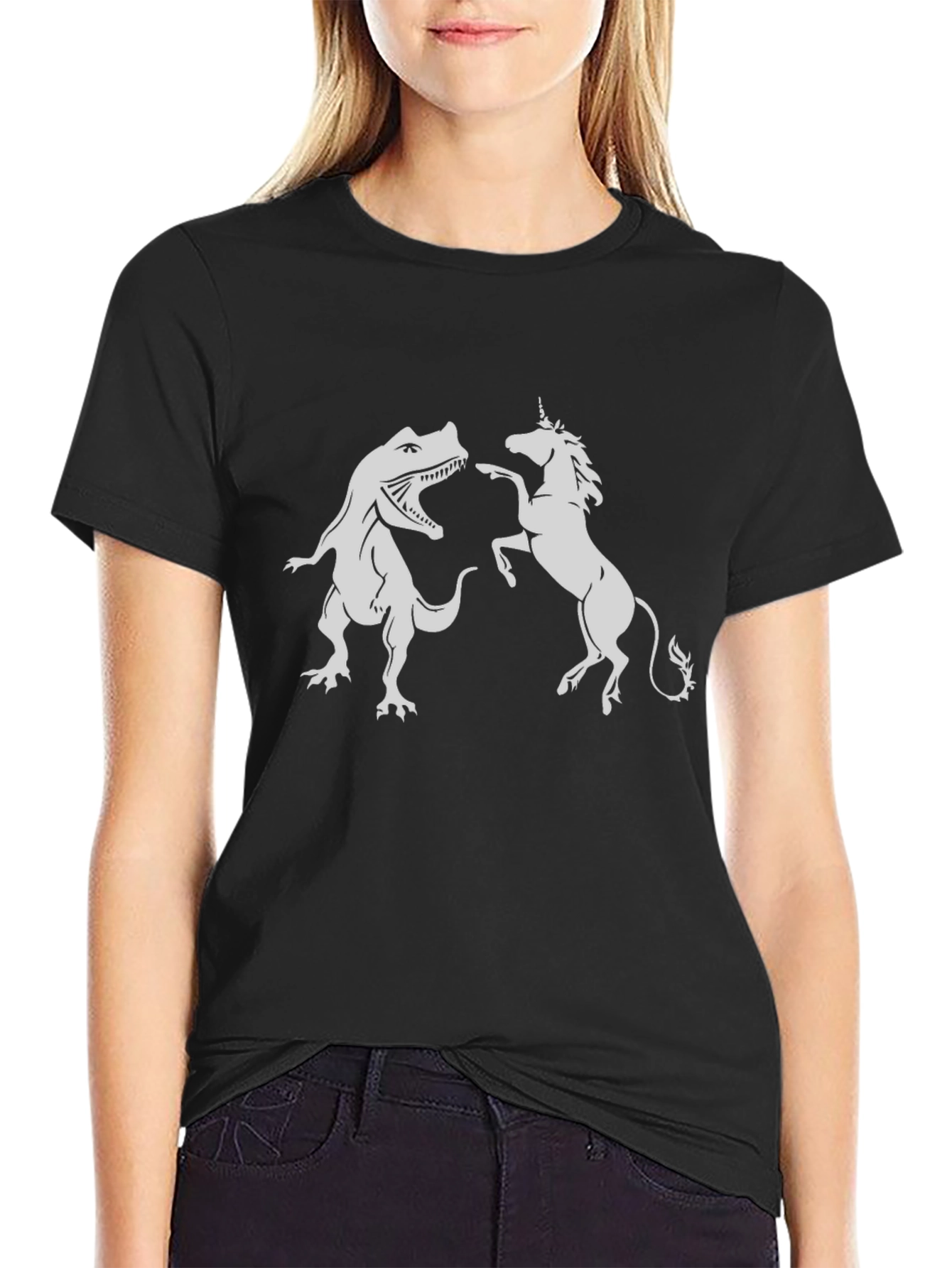 Dino vs Unicorn Graphic Tee