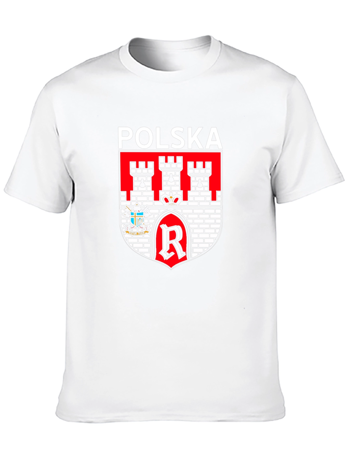 Polska Coat of Arms Graphic T-Shirt - Black
