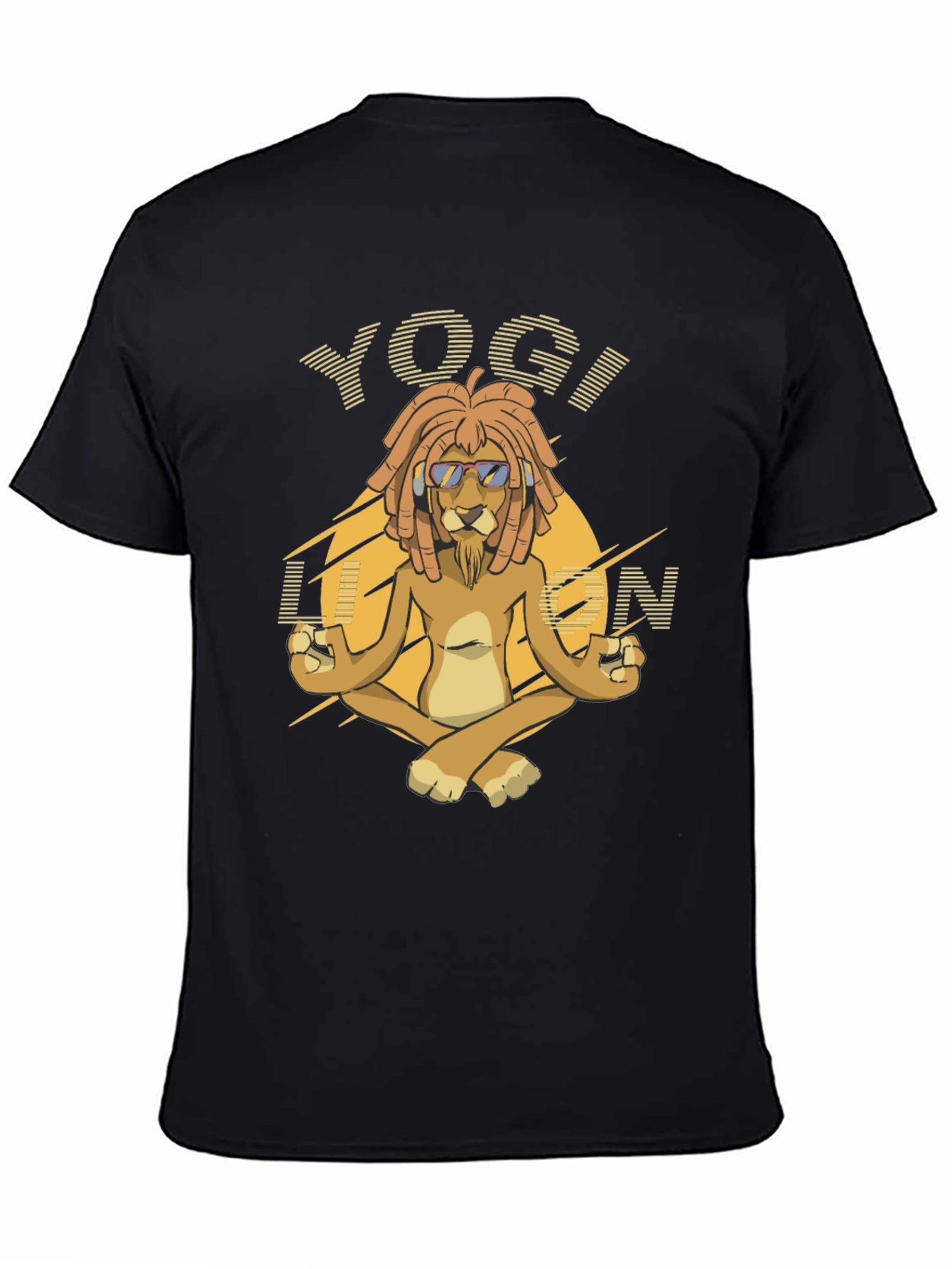 Yogi Lion Graphic T-Shirt - Meditating Lion Tee