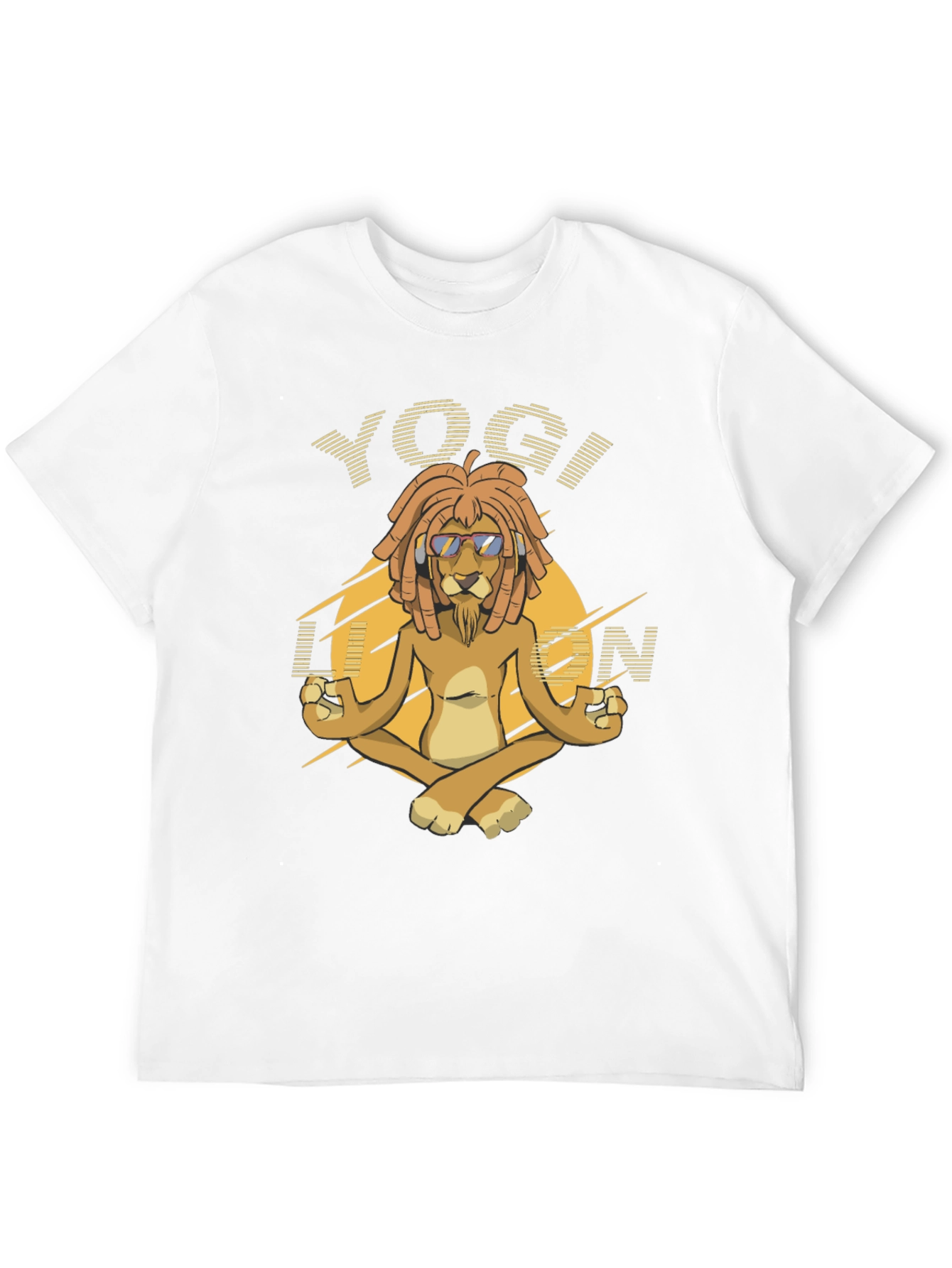 Yogi Lion Graphic T-Shirt - Meditating Lion Tee