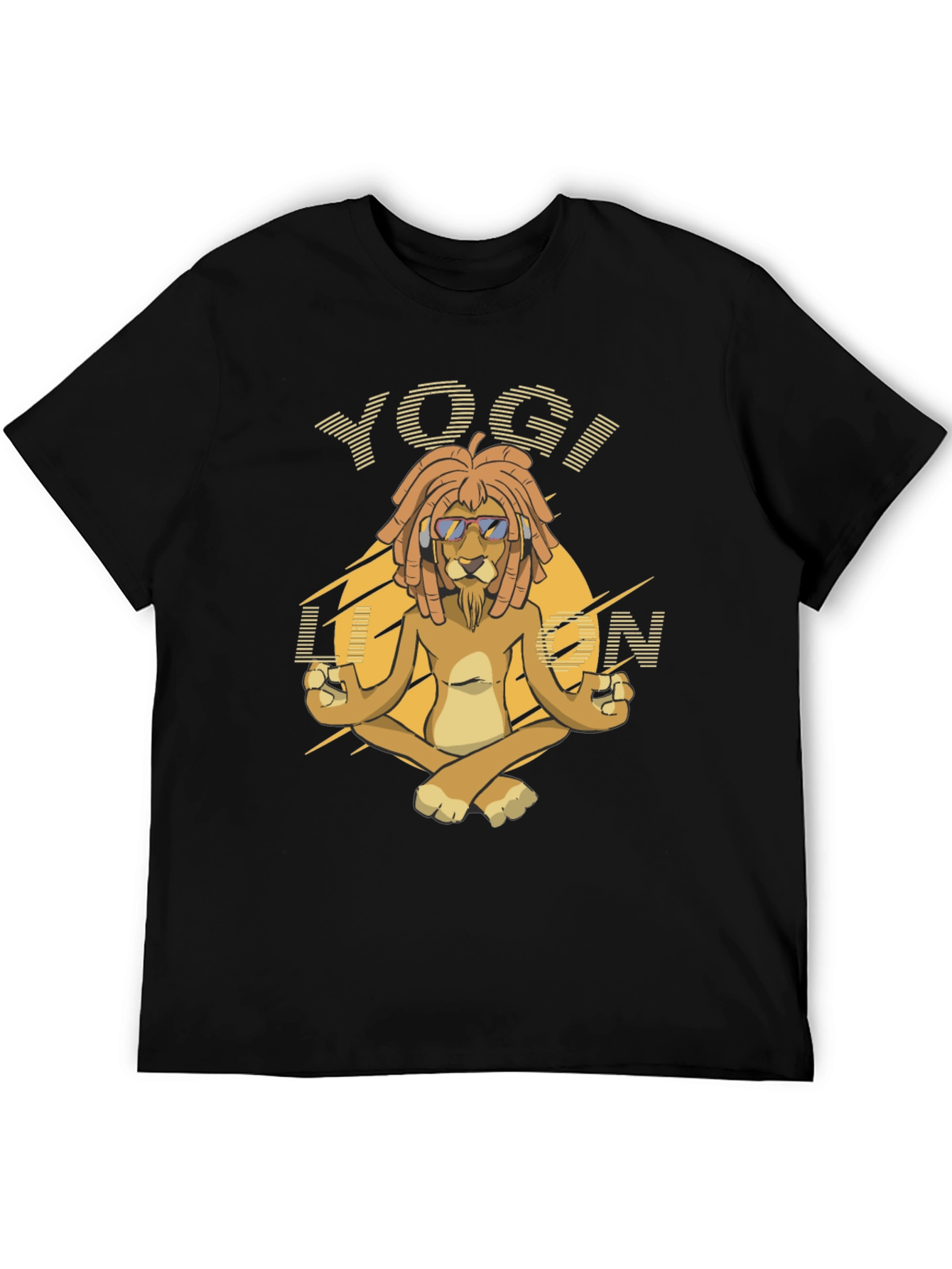 Yogi Lion Graphic T-Shirt - Meditating Lion Tee