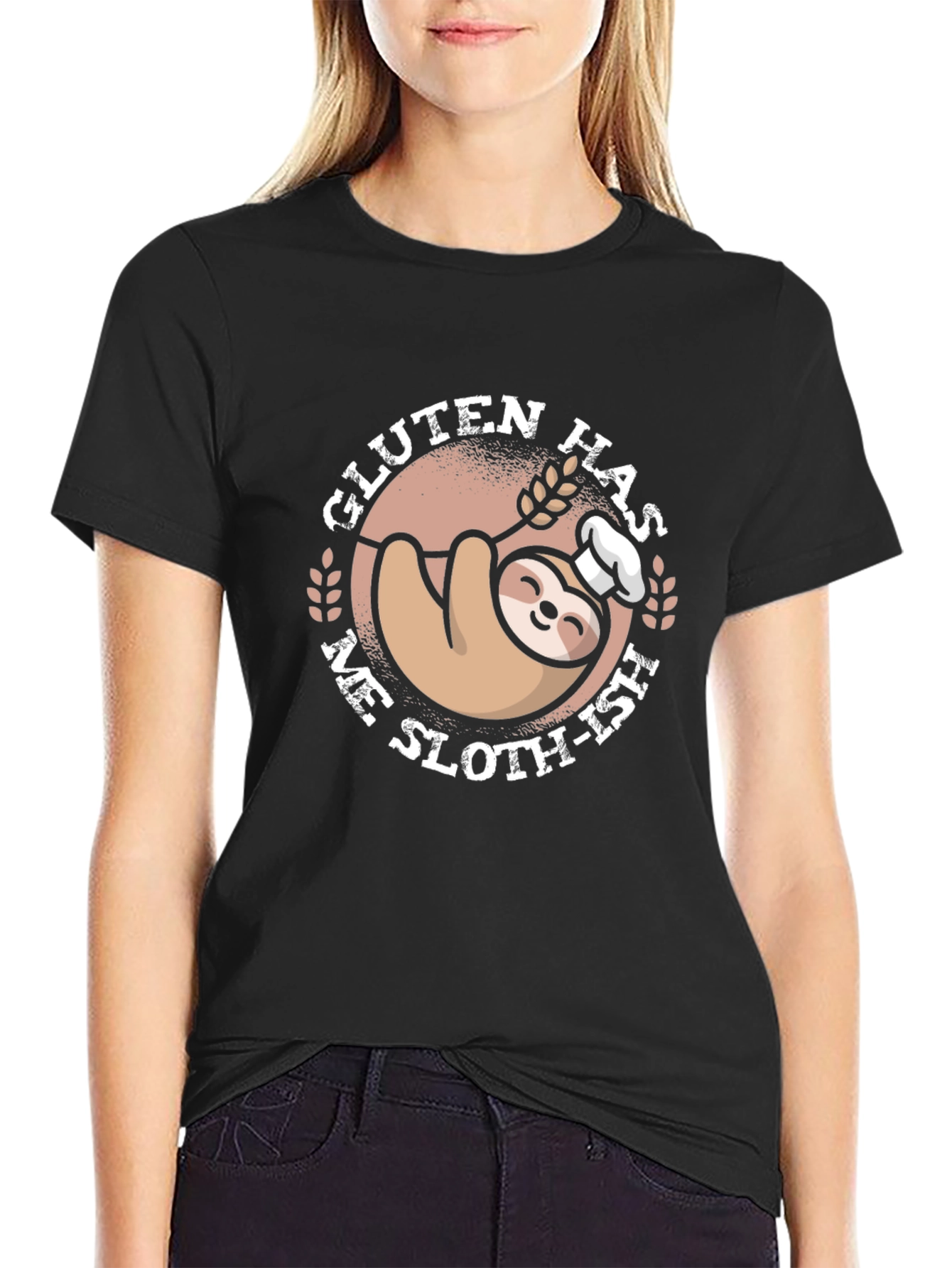 Gluten Has Me Sloth-ish T-Shirt Funny Baker Sloth