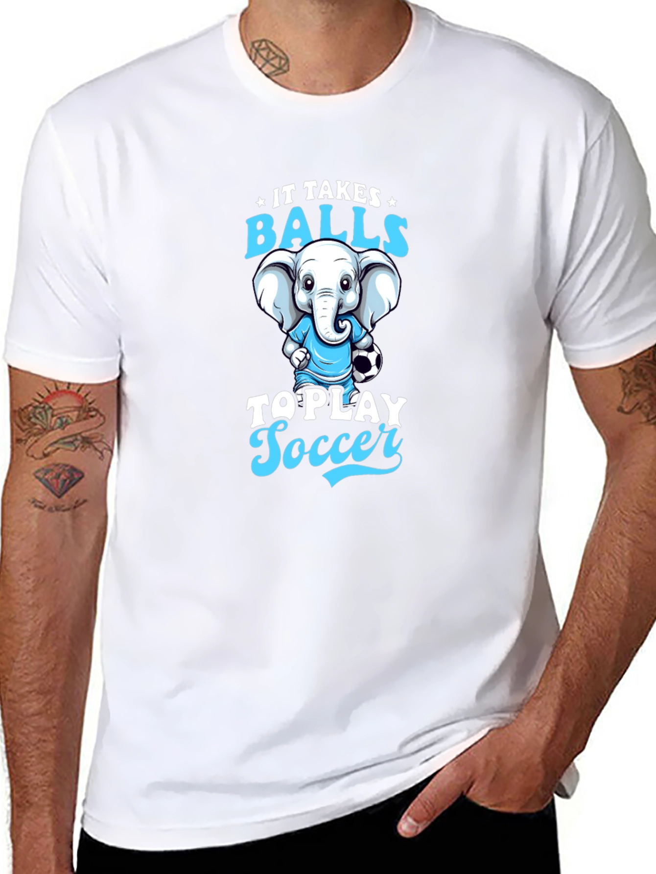 Funny Elephant Soccer T-Shirt