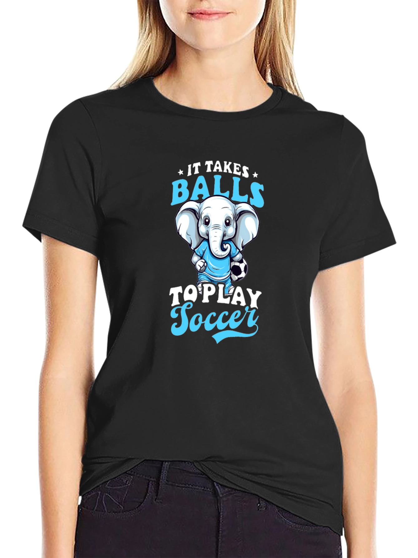 Funny Elephant Soccer T-Shirt
