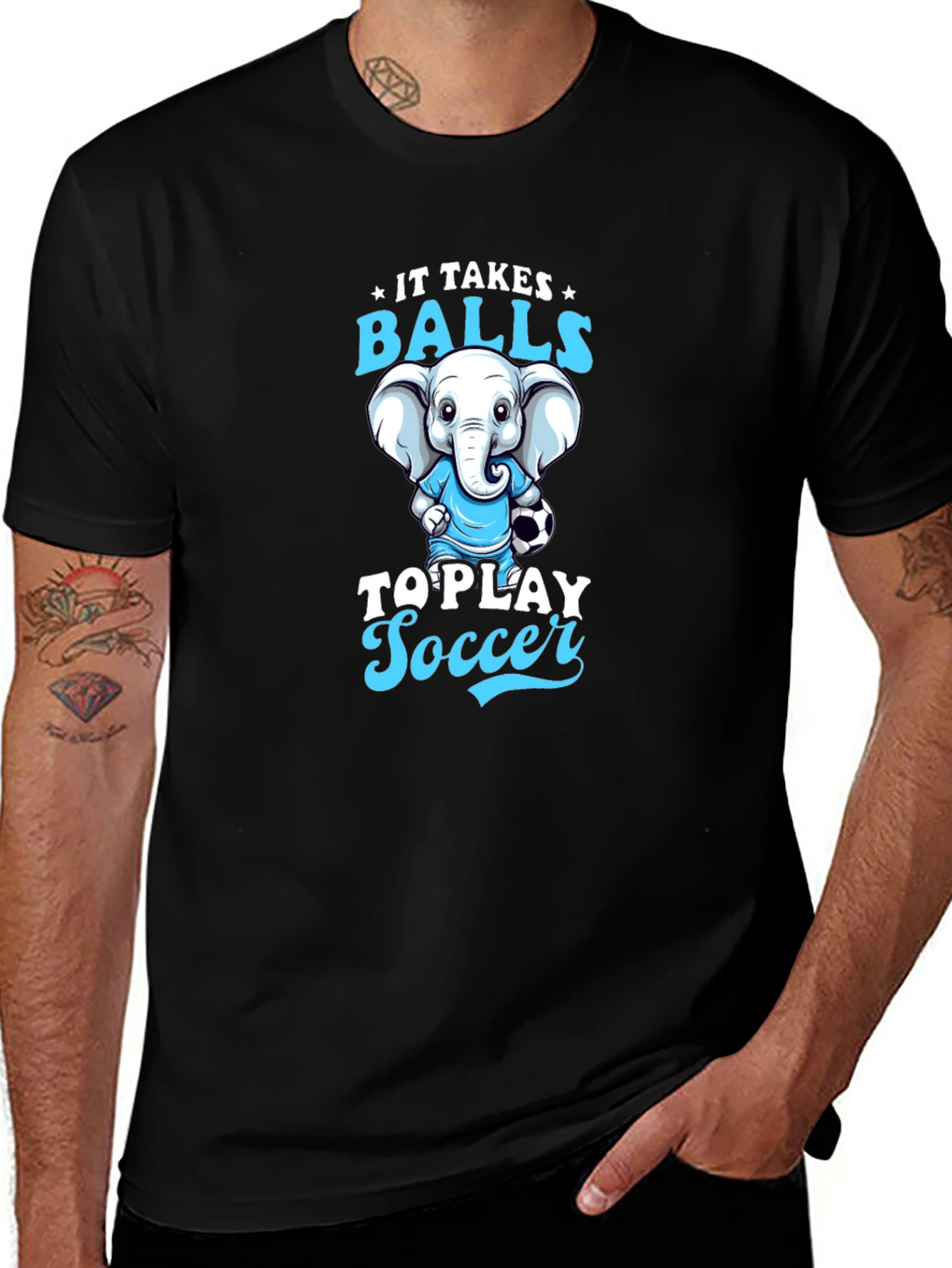 Funny Elephant Soccer T-Shirt