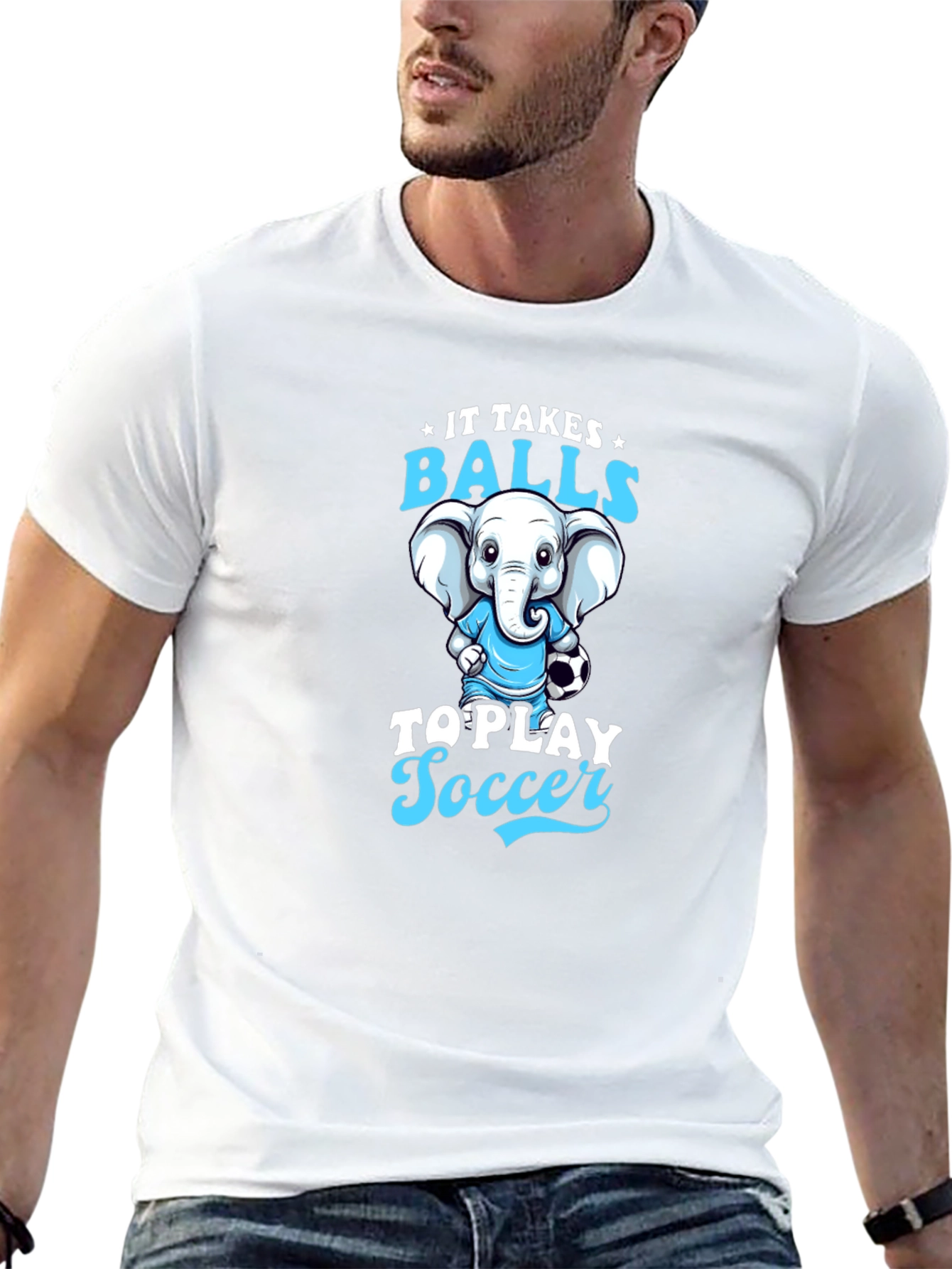 Funny Elephant Soccer T-Shirt