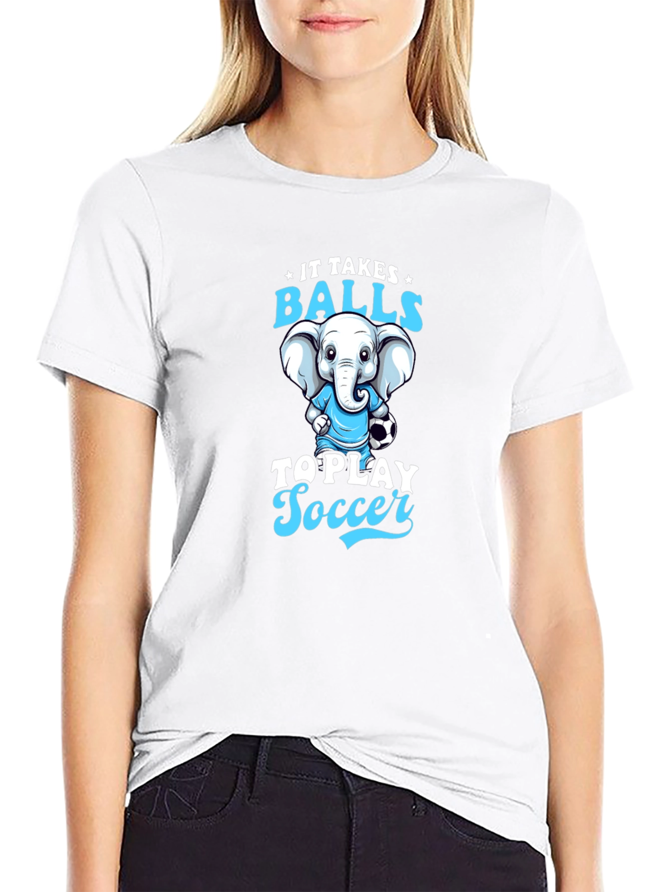 Funny Elephant Soccer T-Shirt