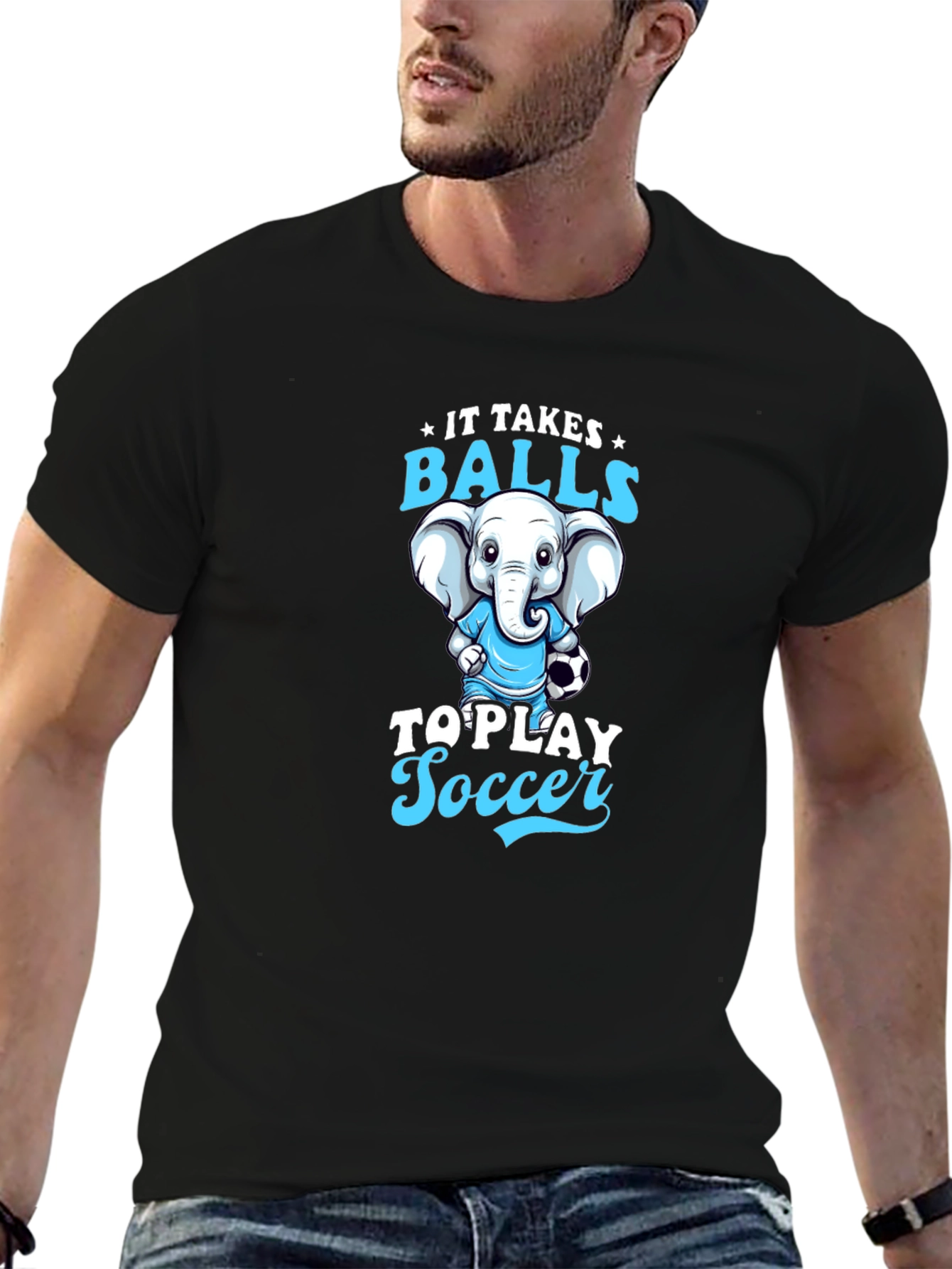 Funny Elephant Soccer T-Shirt