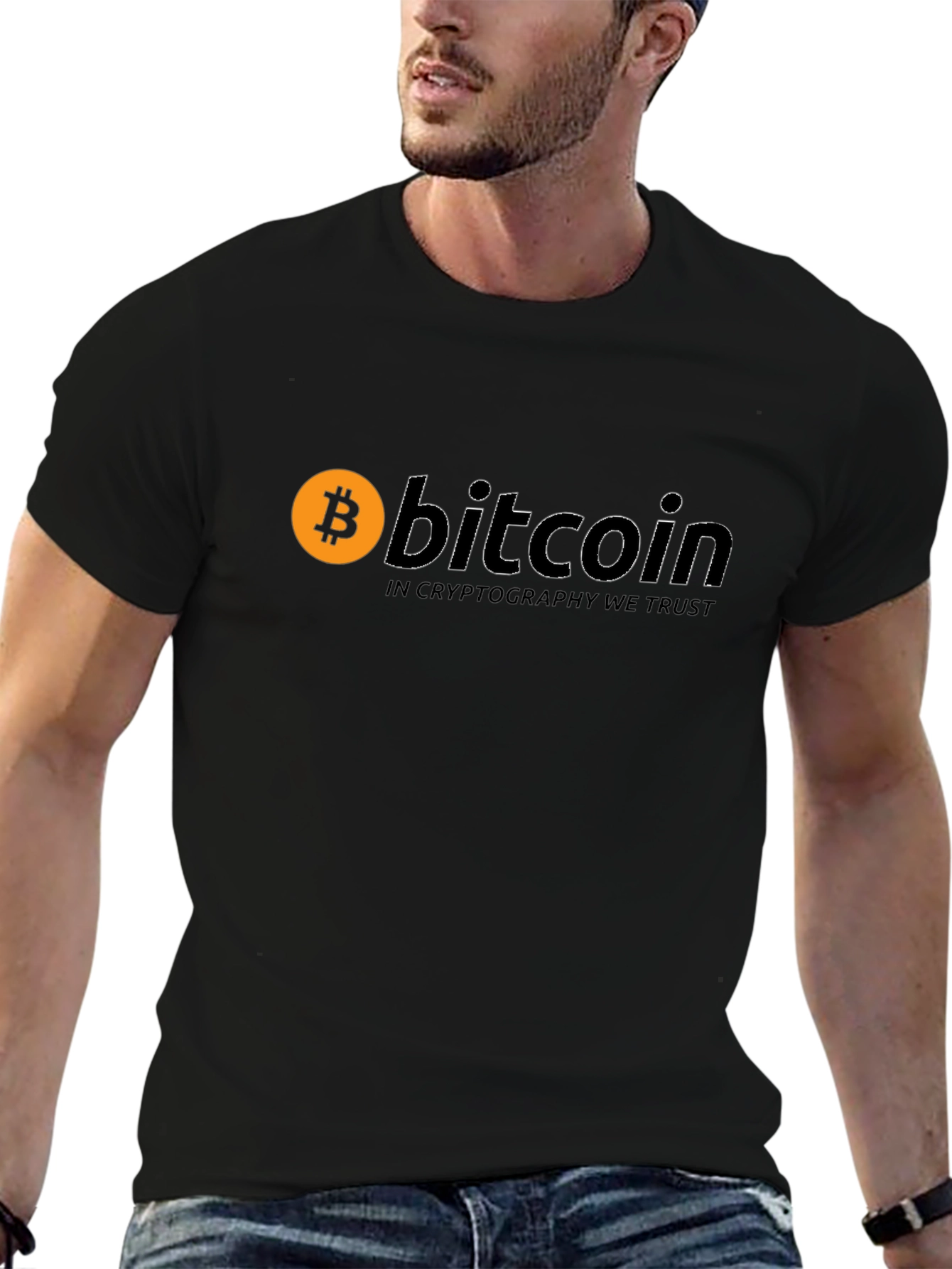 Bitcoin Cryptocurrency Black T-Shirt