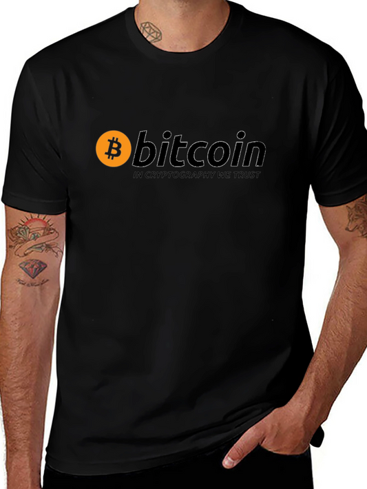 Bitcoin Cryptocurrency Black T-Shirt