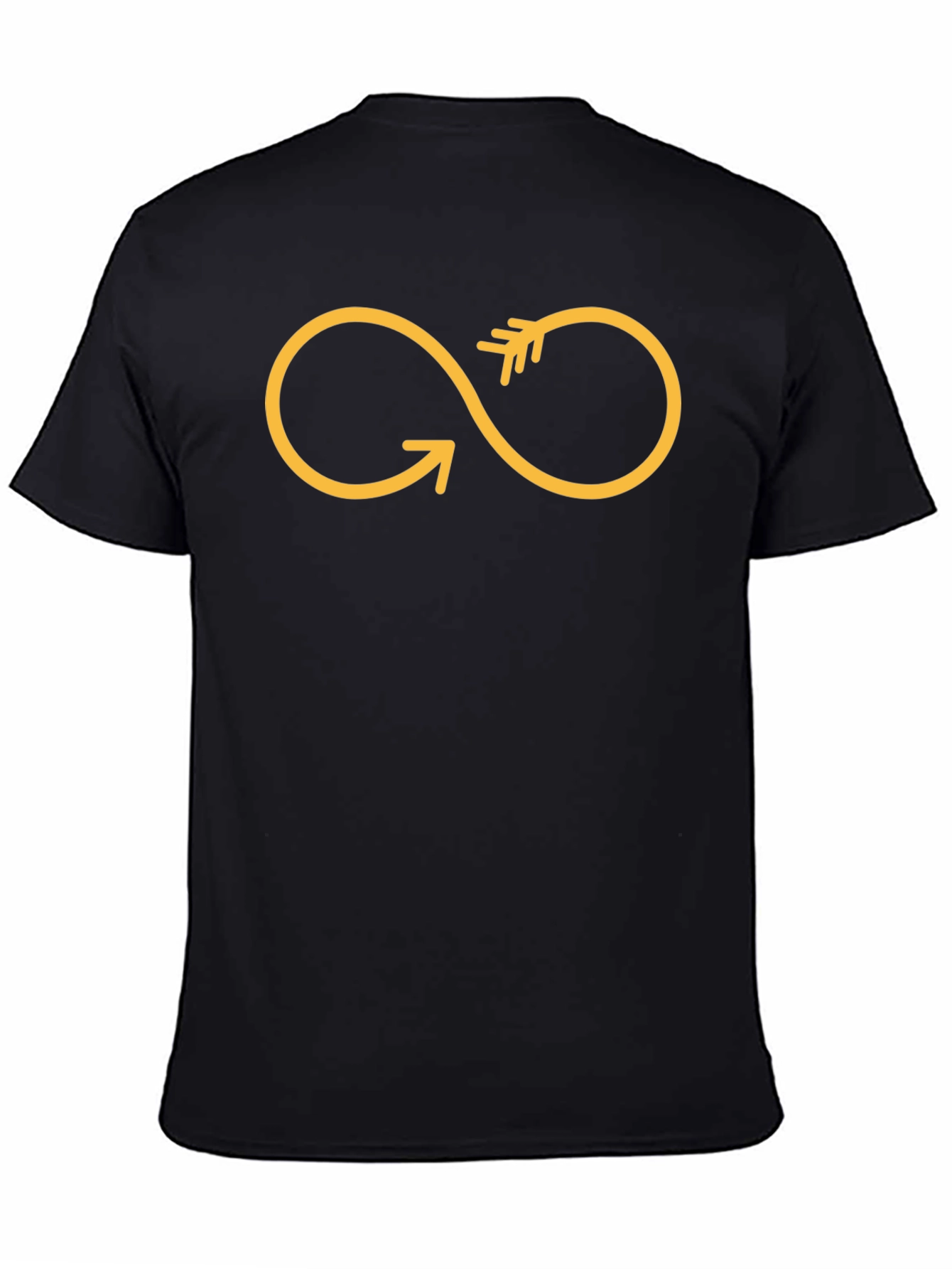 Arrow Infinity Symbol Black Cotton T-Shirt