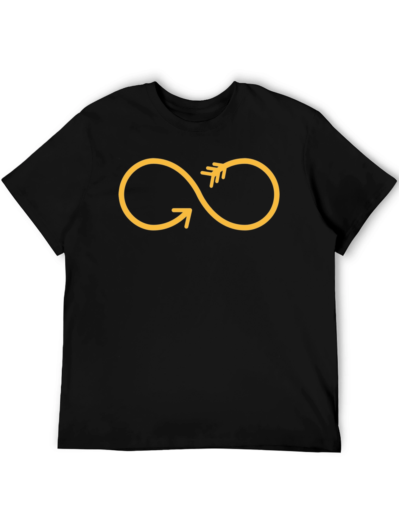 Arrow Infinity Symbol Black Cotton T-Shirt